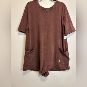 FP Movement by Free People Brown Romper